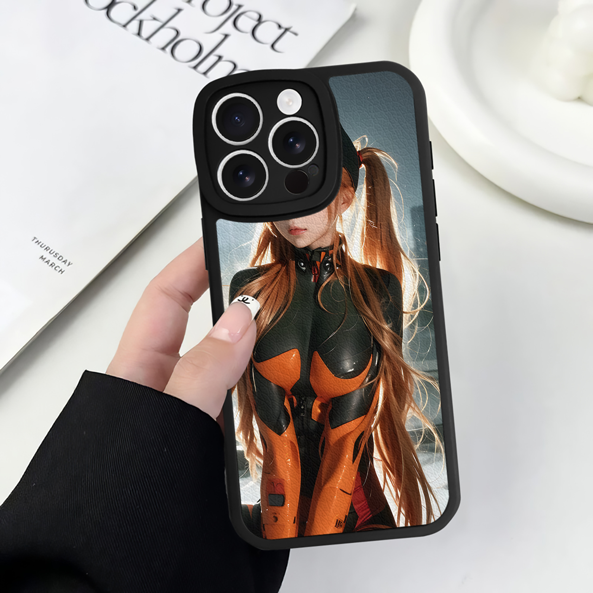 （画像用） EVA 新世紀エヴァンゲリオン 【iPhone 16シリーズ対応】シリコンスマホケース（レザー調） 材質：シリコン